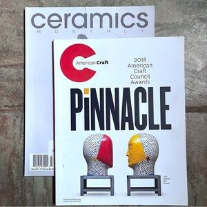 2 Art Publications: Ceramics Monthly & American Craft Council.